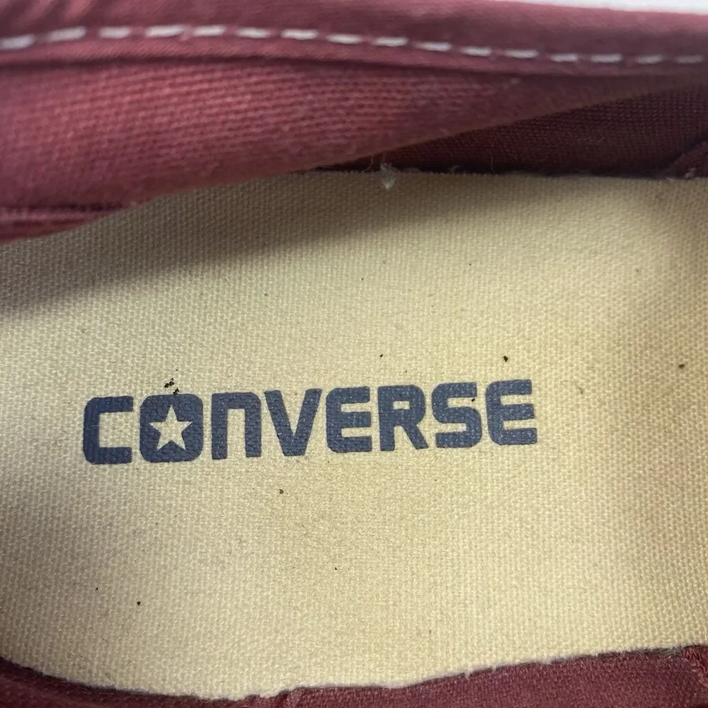 Converse Jack Purcell Sneaker Size M-7 W-8.5 Red/White Stripe Canvas Slip-On